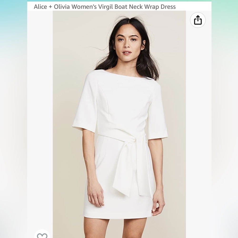 NWT Express white v neck short sleeve dress